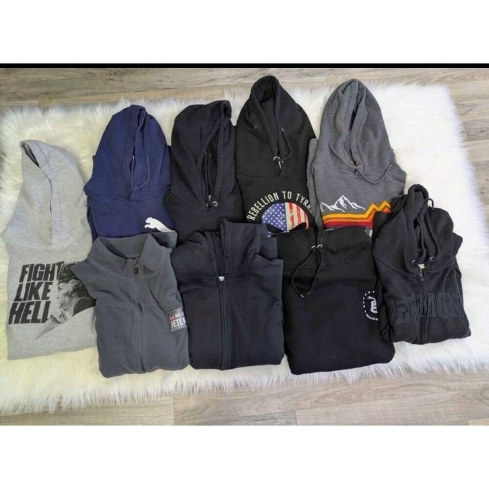 Mens XL Puma Hoodie Sweatshirt Lot 9 Yellowstone Graphic Pullover Zip Up